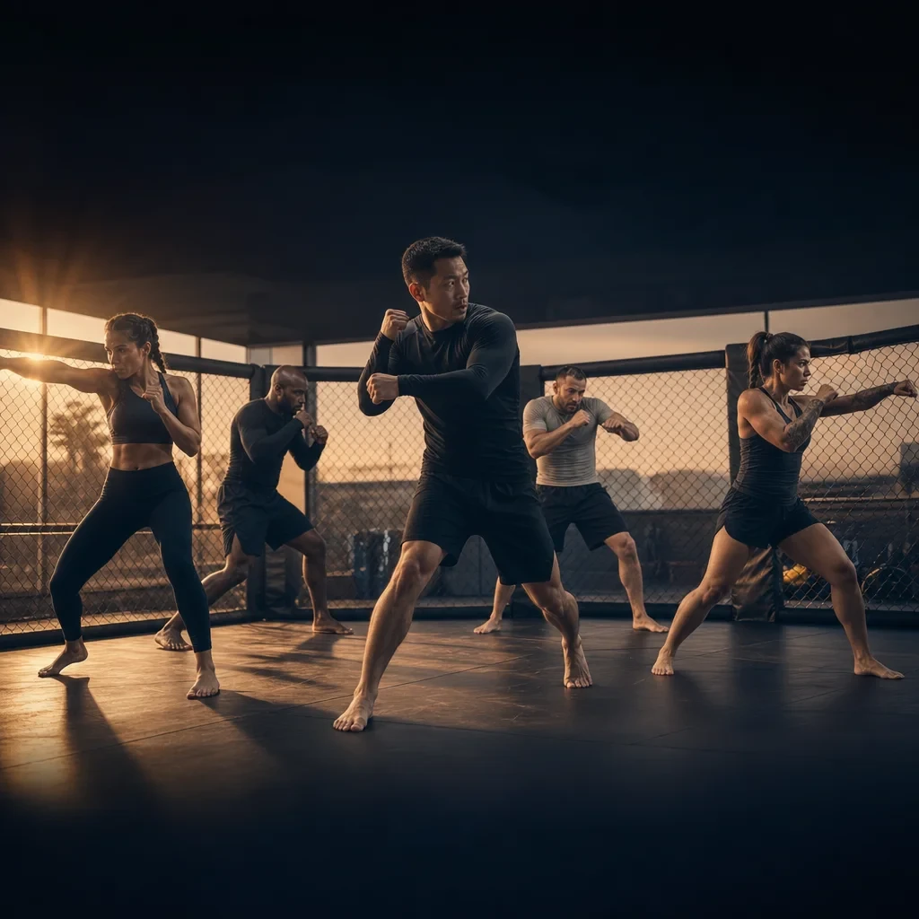 Students training at Reizen MMA