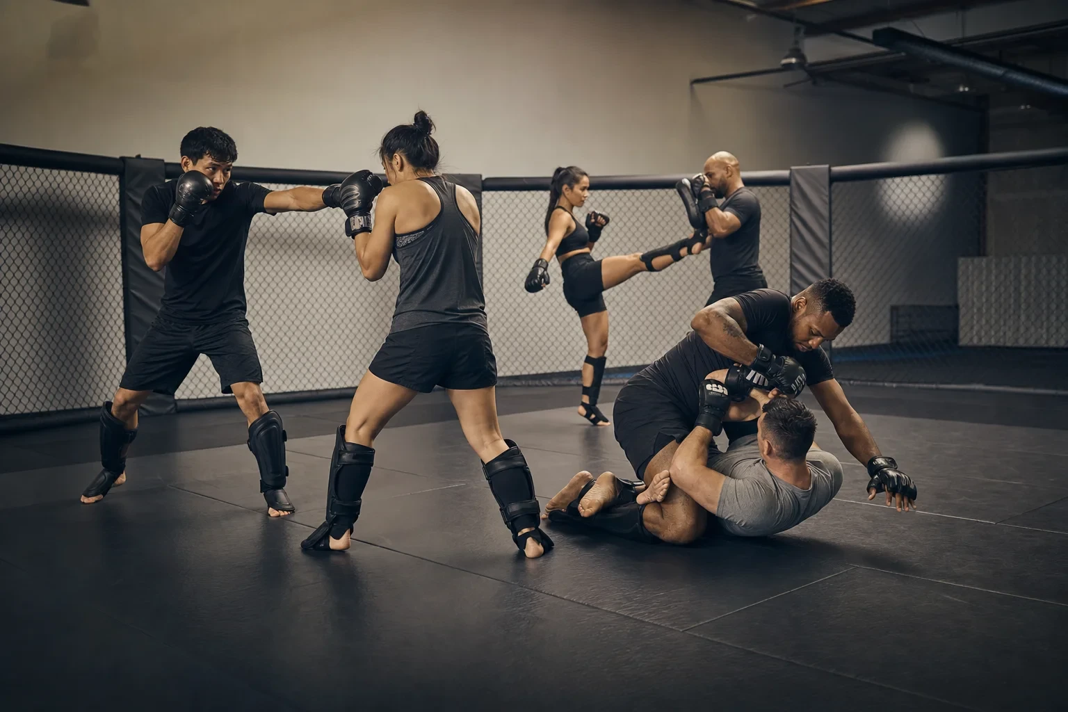 Adult martial arts training